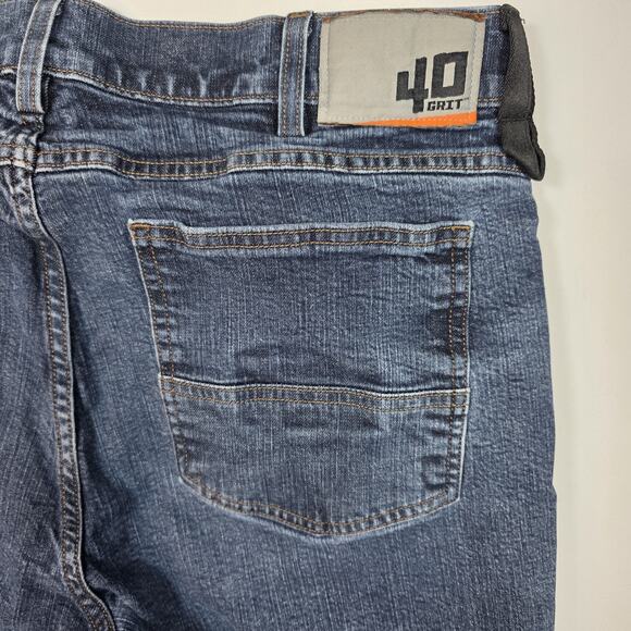 40 Grit Duluth Trading Jeans Mens 36x32 Blue Standard Fit Denim Stretch Pants - Picture 4 of 11